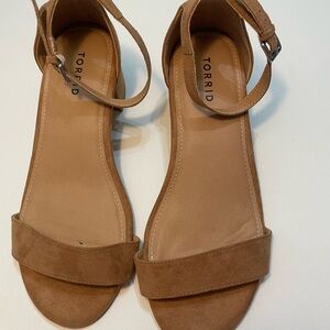 Torrid Women's Brown Ankle Strap Sandals Size 10.5 WW SB-N